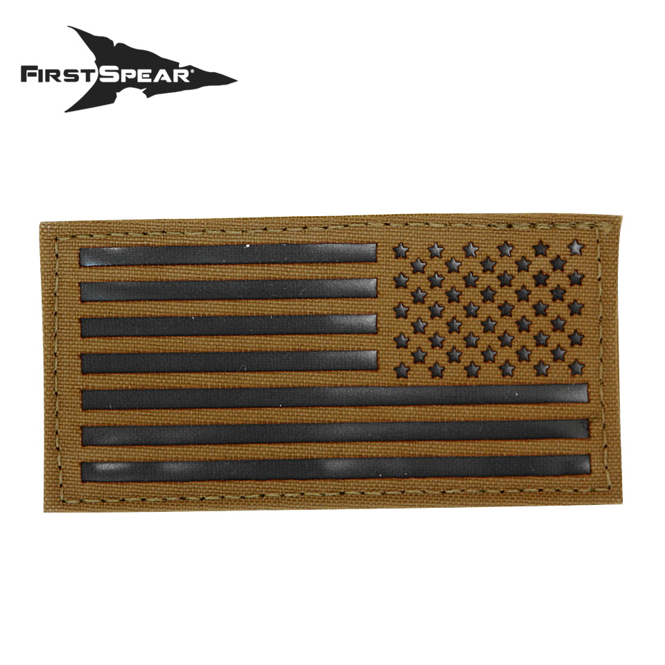 Cell Tag IFF Patch 2×4 American Flag Reverse - Letter Color Black